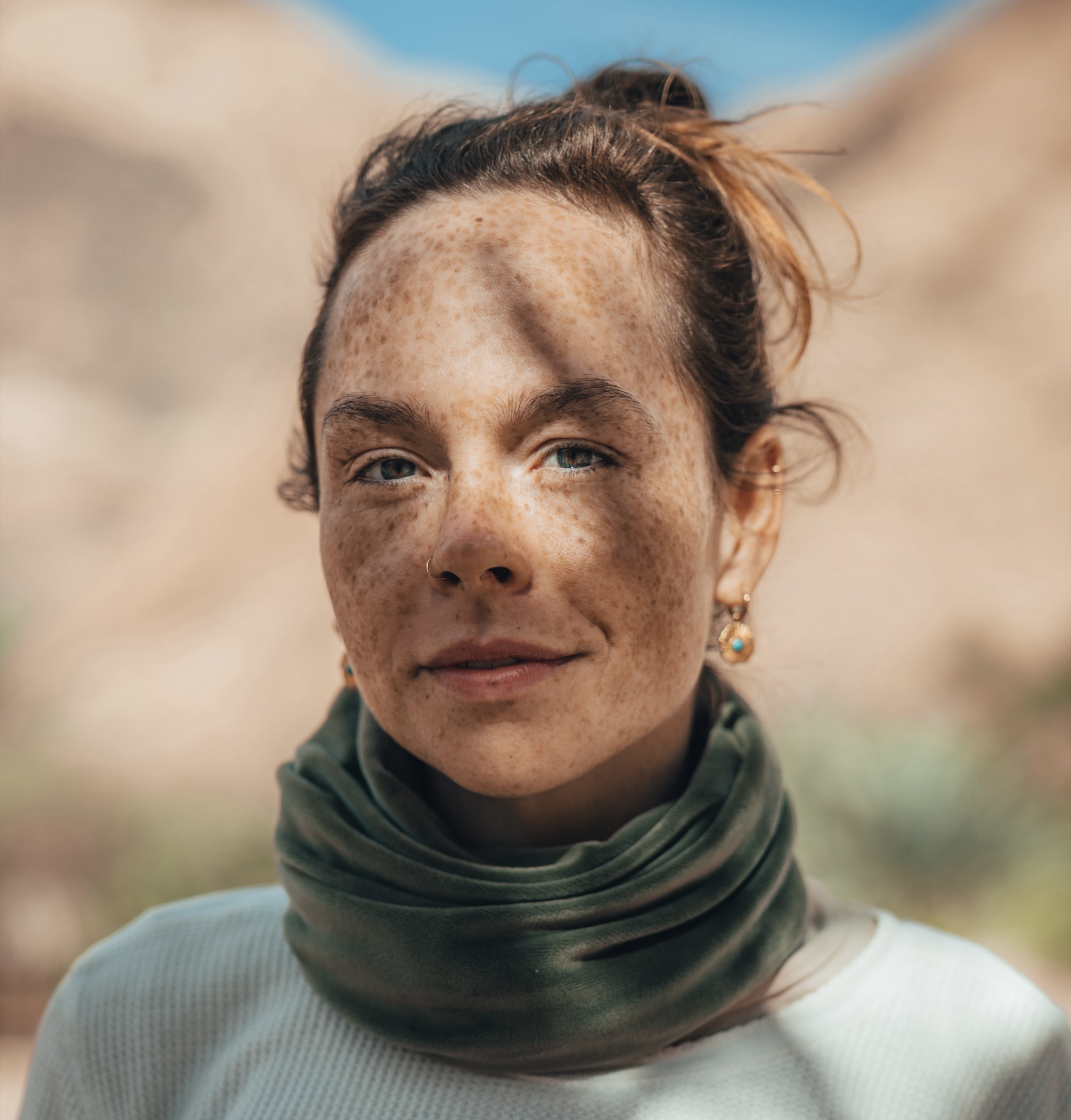 Close-up portrait of Natalie Bruce, US professional freediver and coach